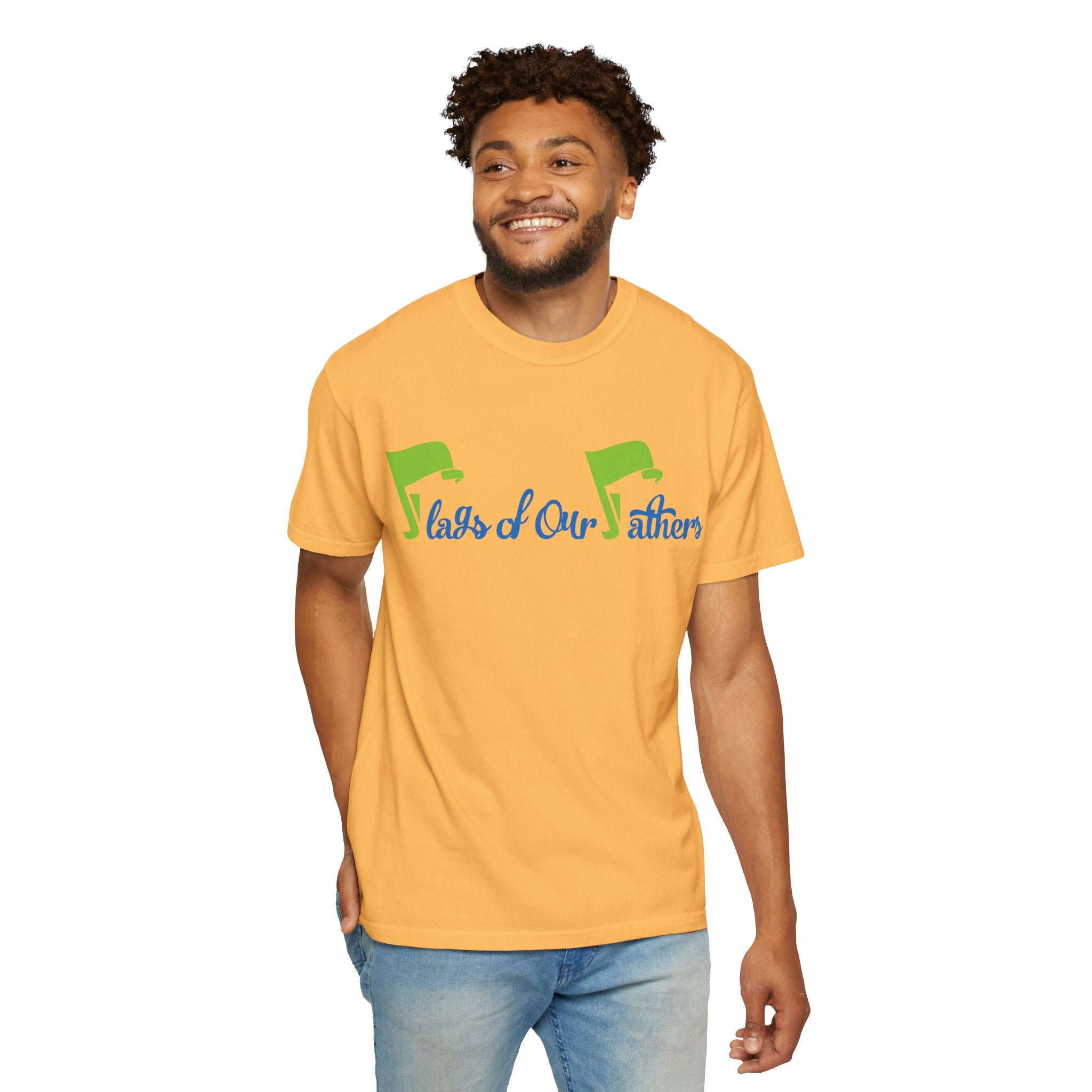Flags of Our Father T-shirt - Blue Green