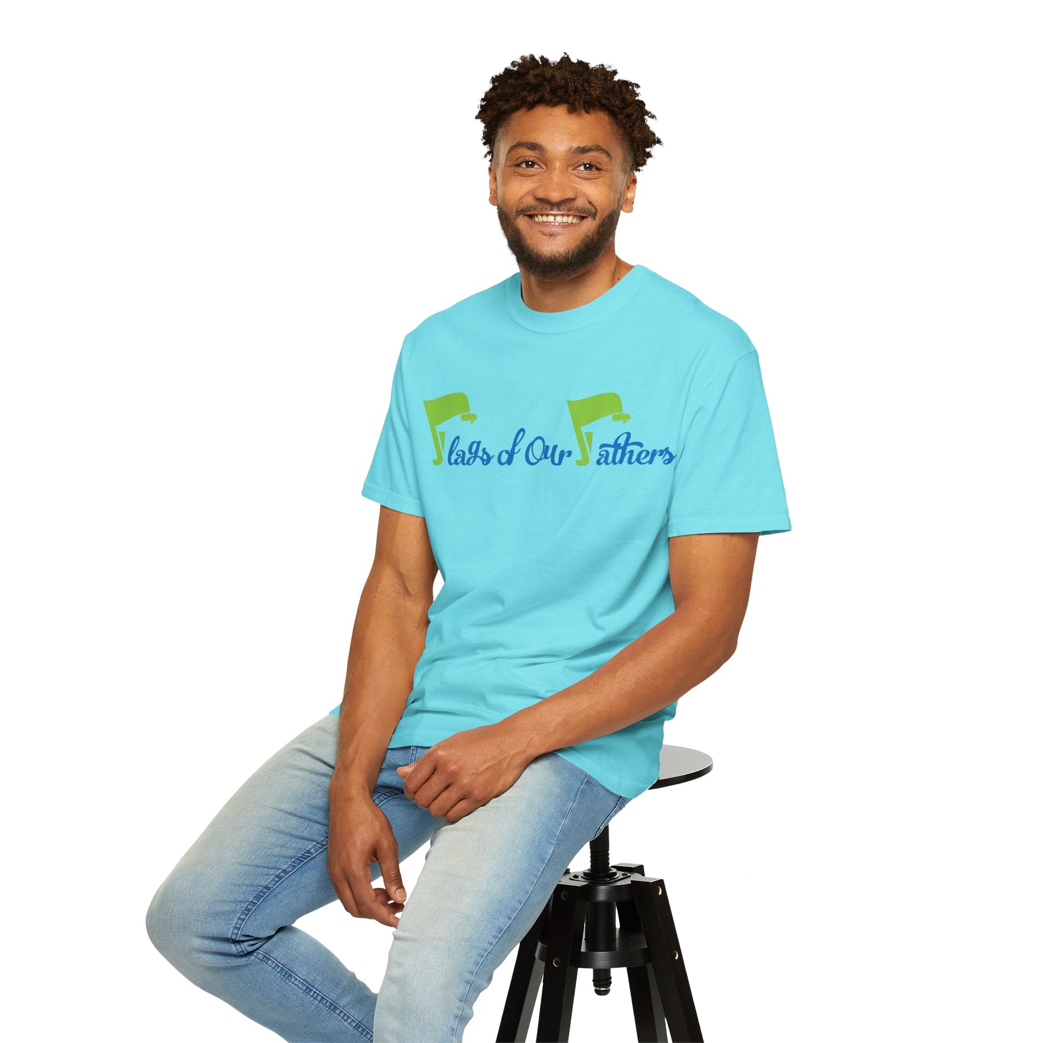 Flags of Our Father T-shirt - Blue Green
