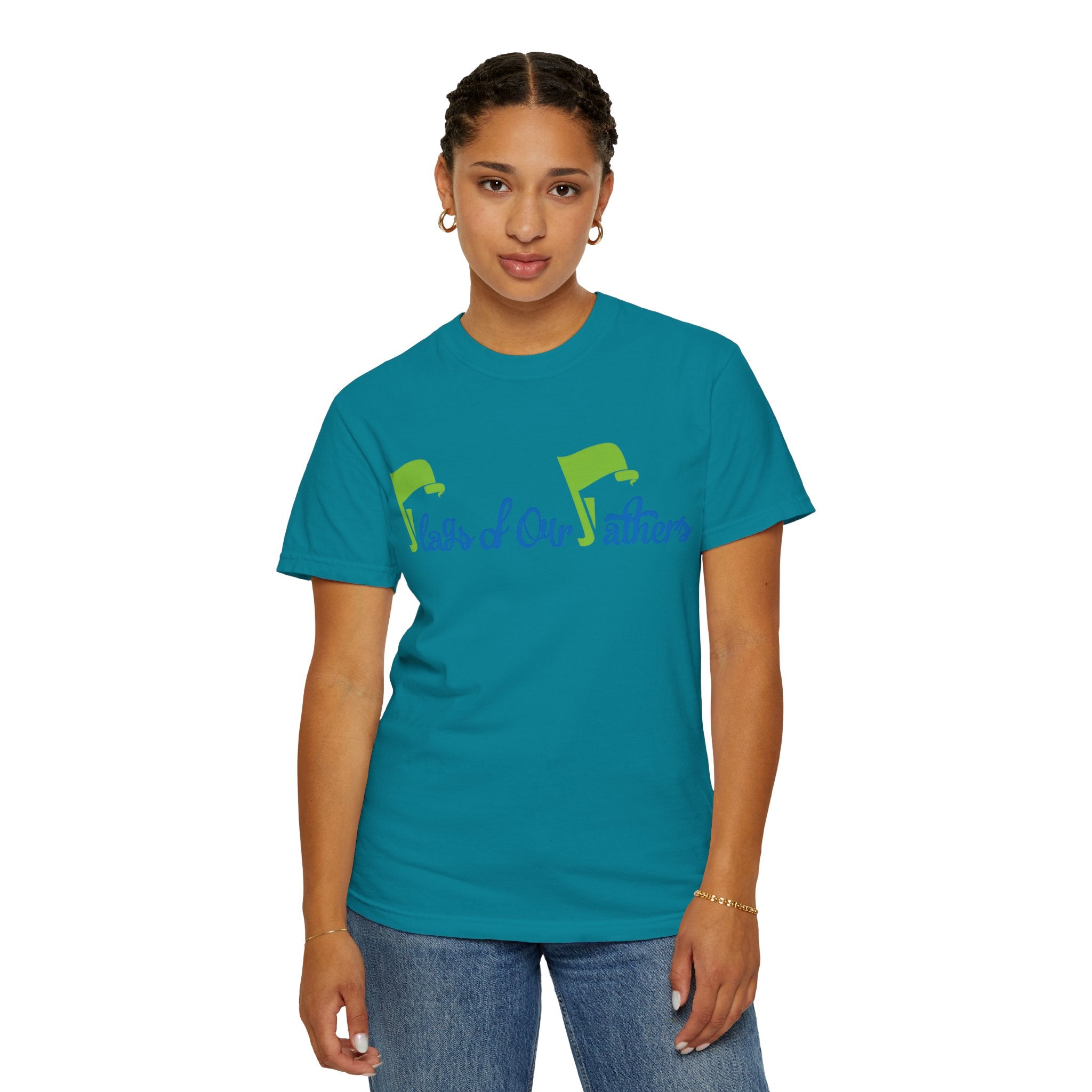 Flags of Our Father T-shirt - Blue Green