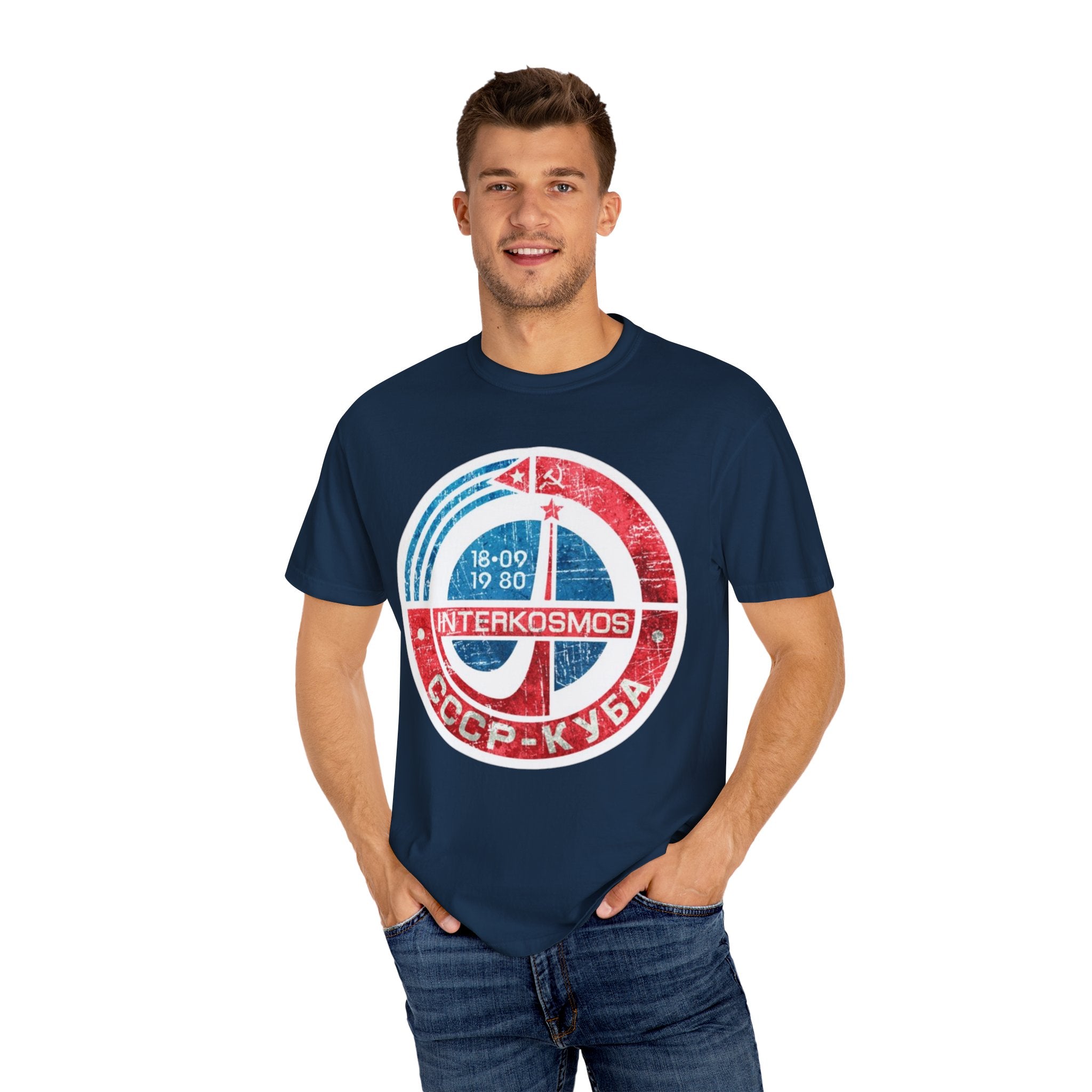 Logo Patch Unisex T-shirt - Intercosmos Cuba Space Mission