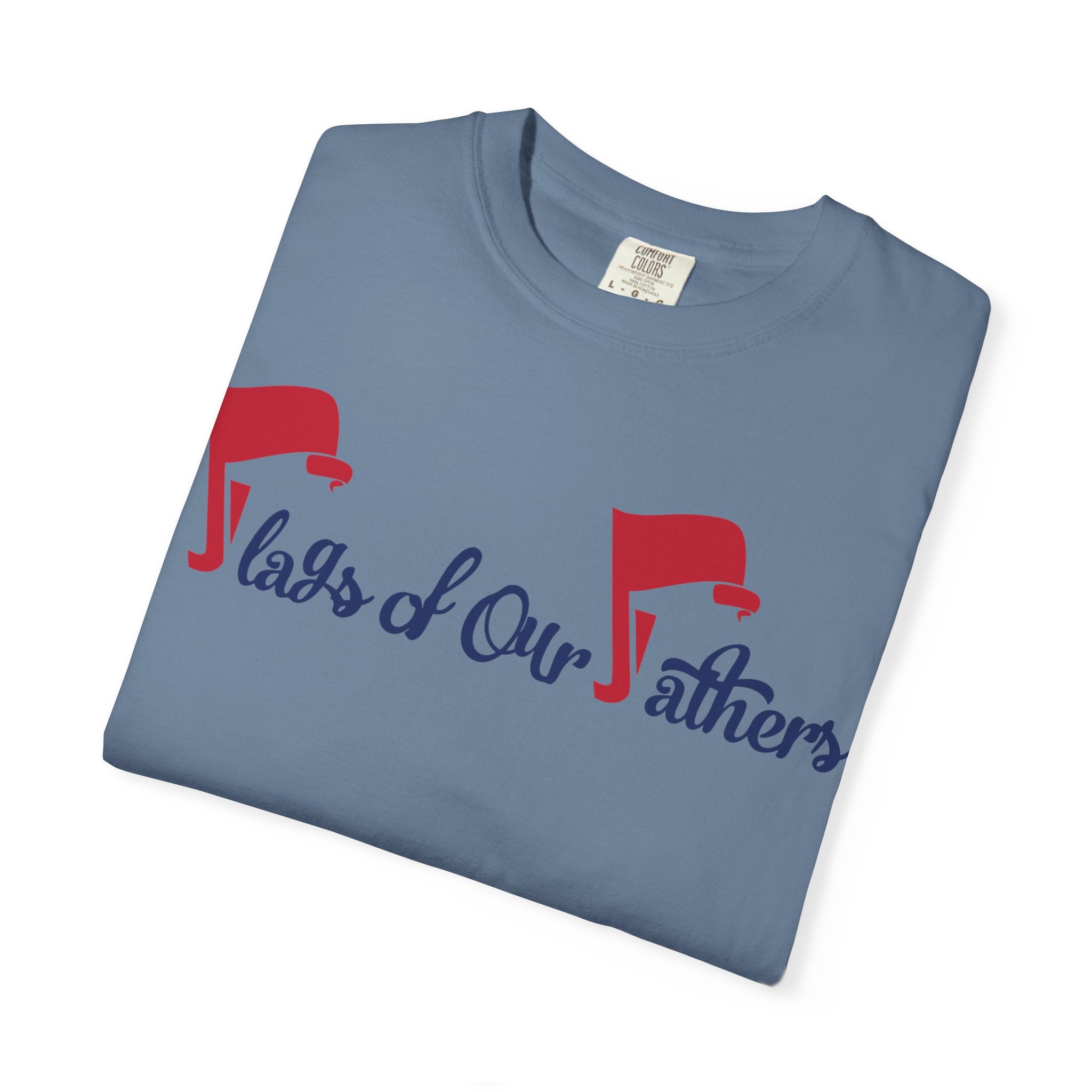 Flags of Our Father Graphic T-shirt - Blue Red