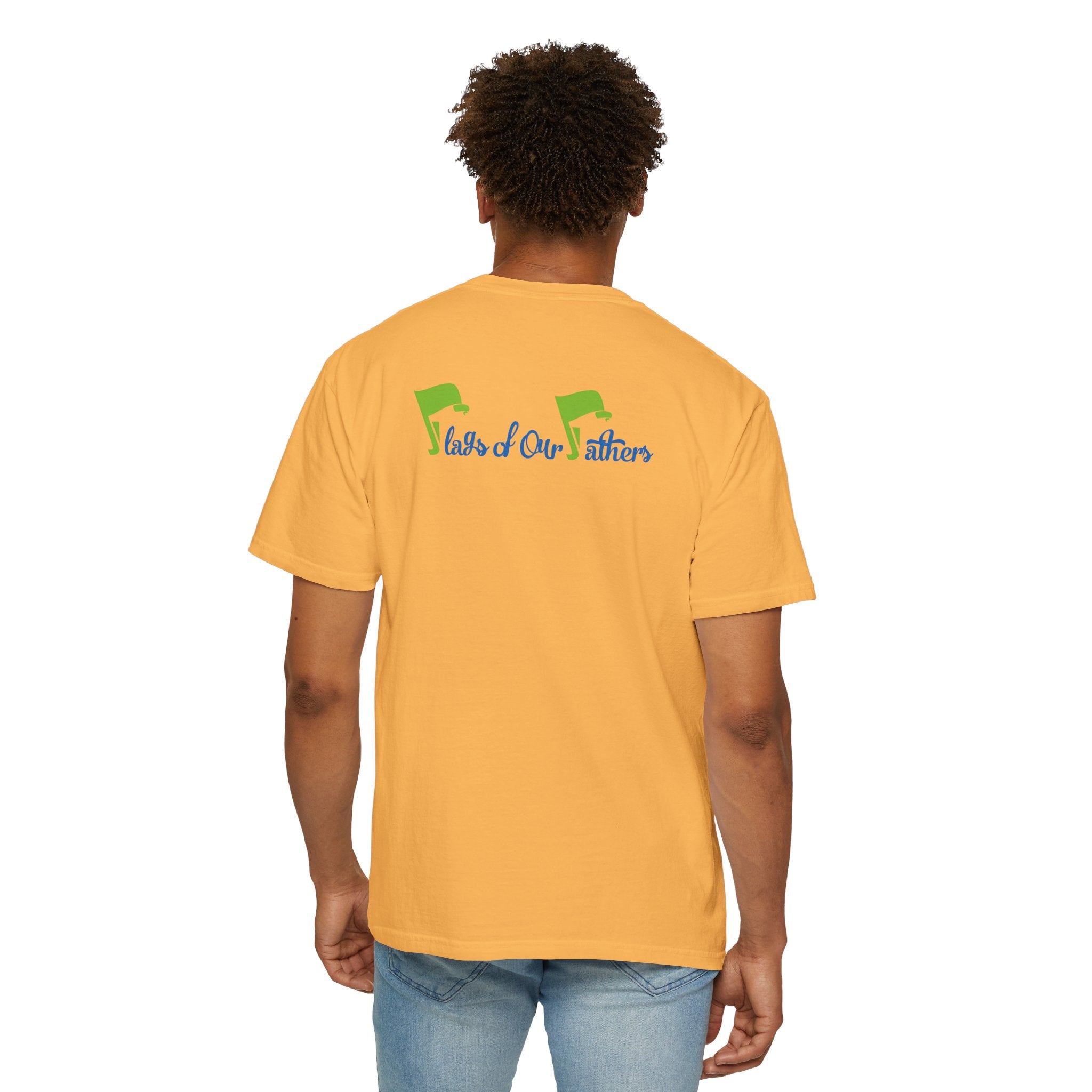 Flags of Our Father Graphic Tee - Blue Green