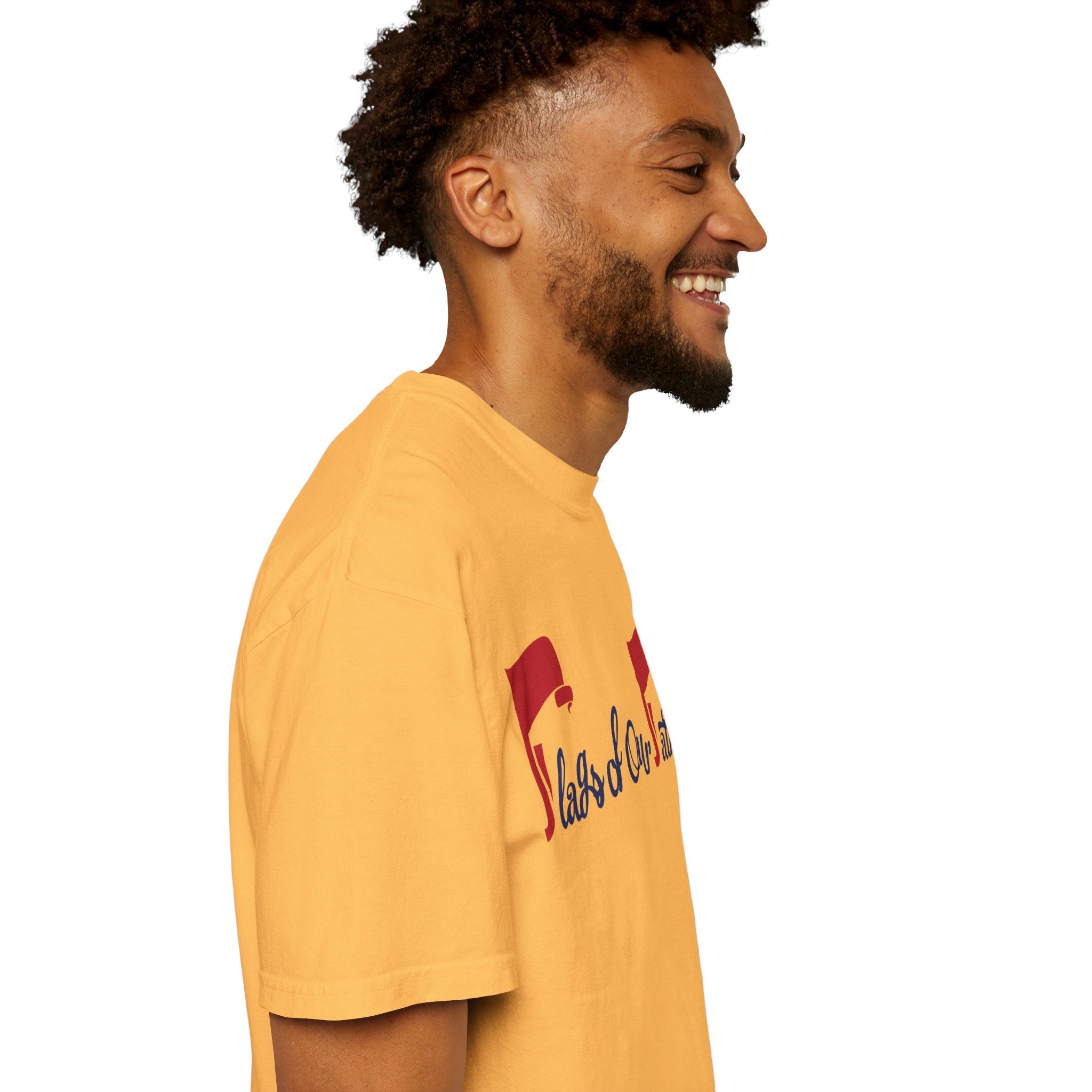 Flags of Our Father Graphic T-shirt - Blue Red