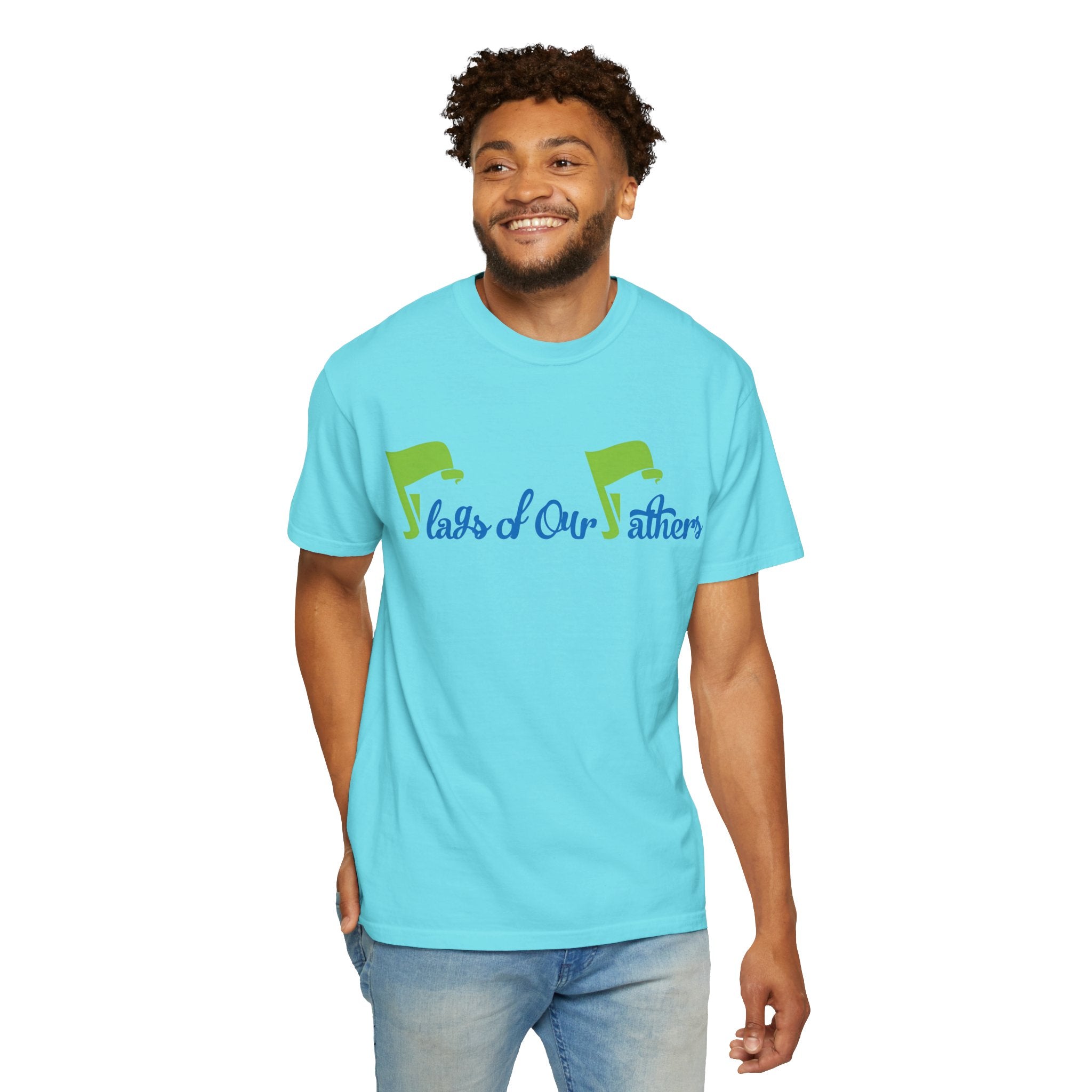 Flags of Our Father T-shirt - Blue Green