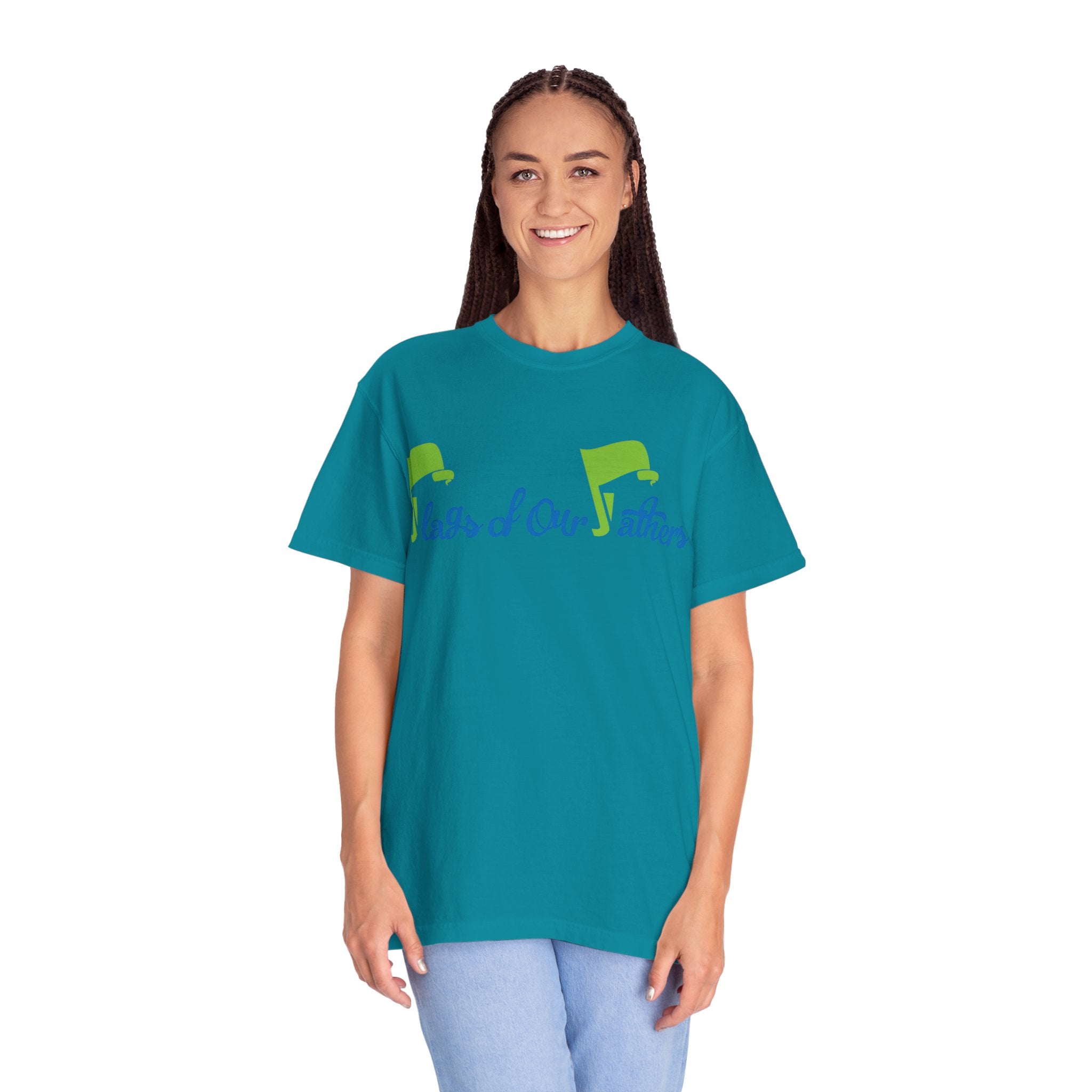 Flags of Our Father T-shirt - Blue Green