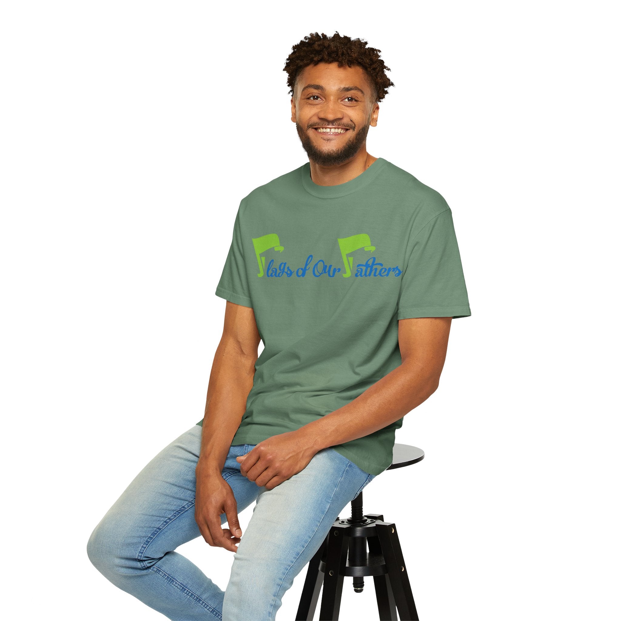 Flags of Our Father T-shirt - Blue Green