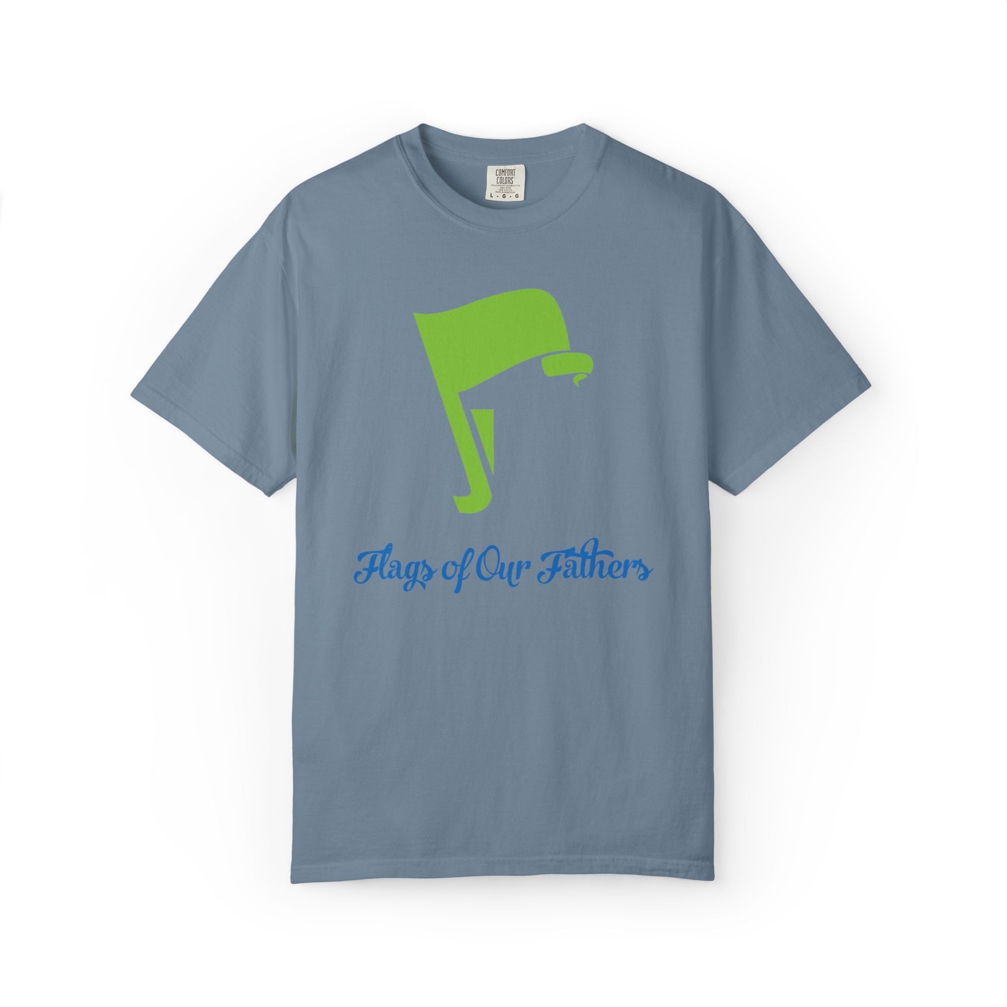 Flags of Our Father Graphic Tee - Blue Green
