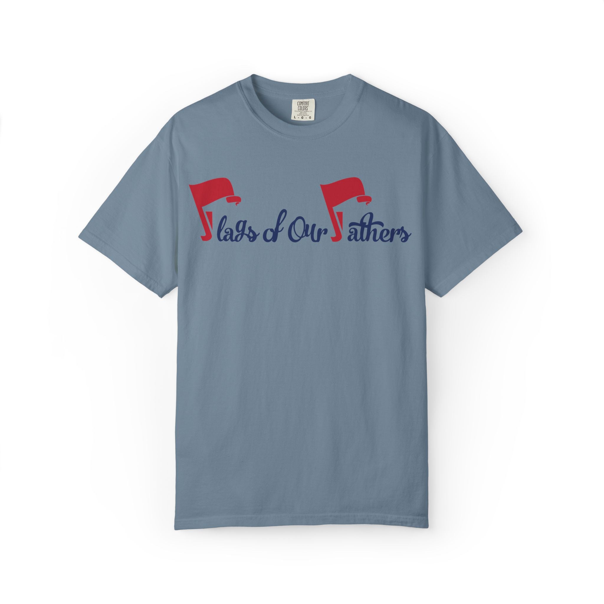 Flags of Our Father Graphic T-shirt - Blue Red