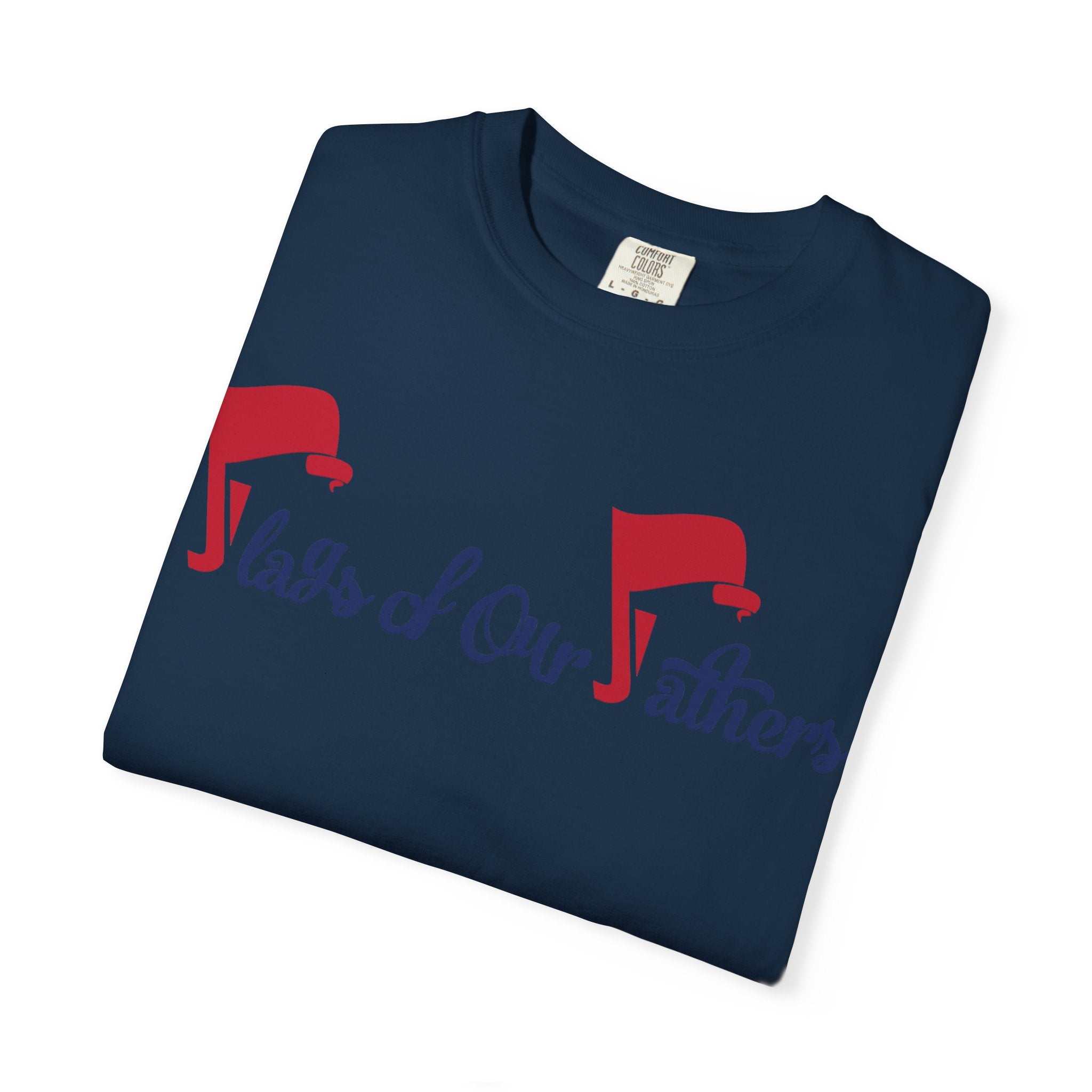 Flags of Our Father Graphic T-shirt - Blue Red