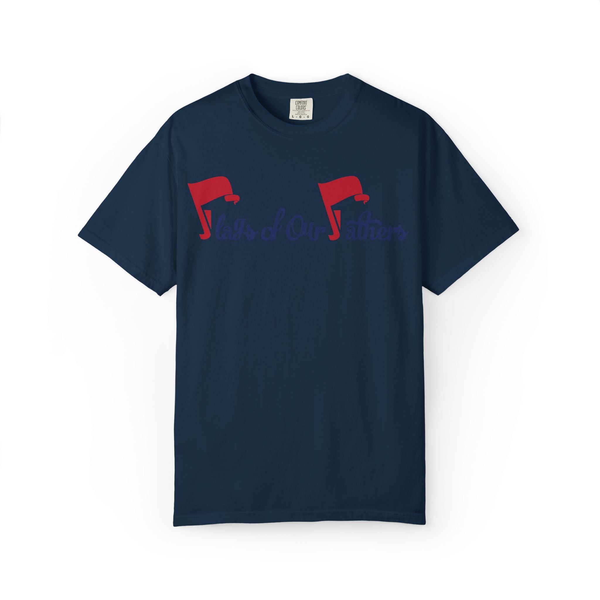 Flags of Our Father Graphic T-shirt - Blue Red