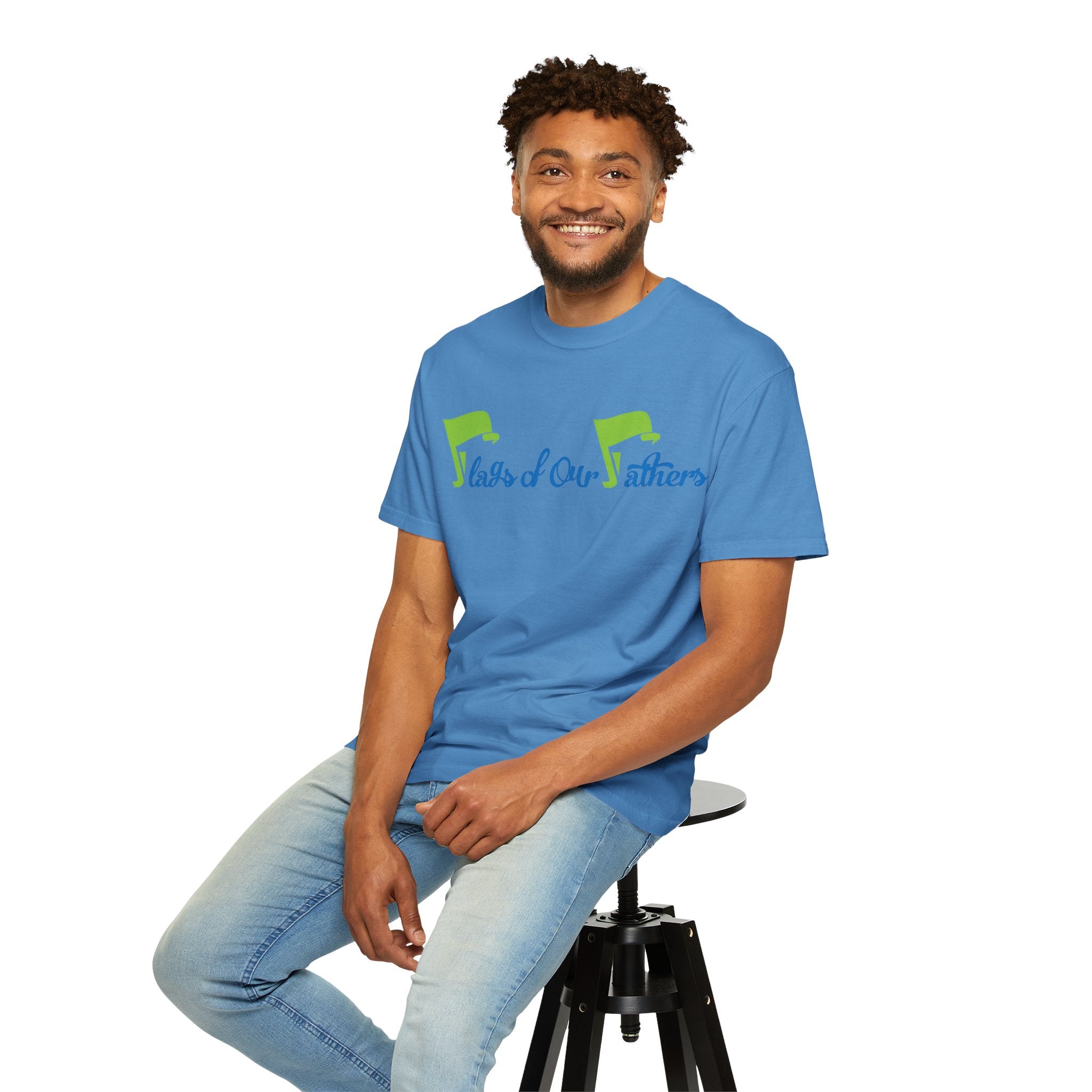 Flags of Our Father T-shirt - Blue Green