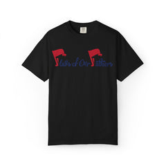 Flags of Our Father Graphic T-shirt - Blue Red