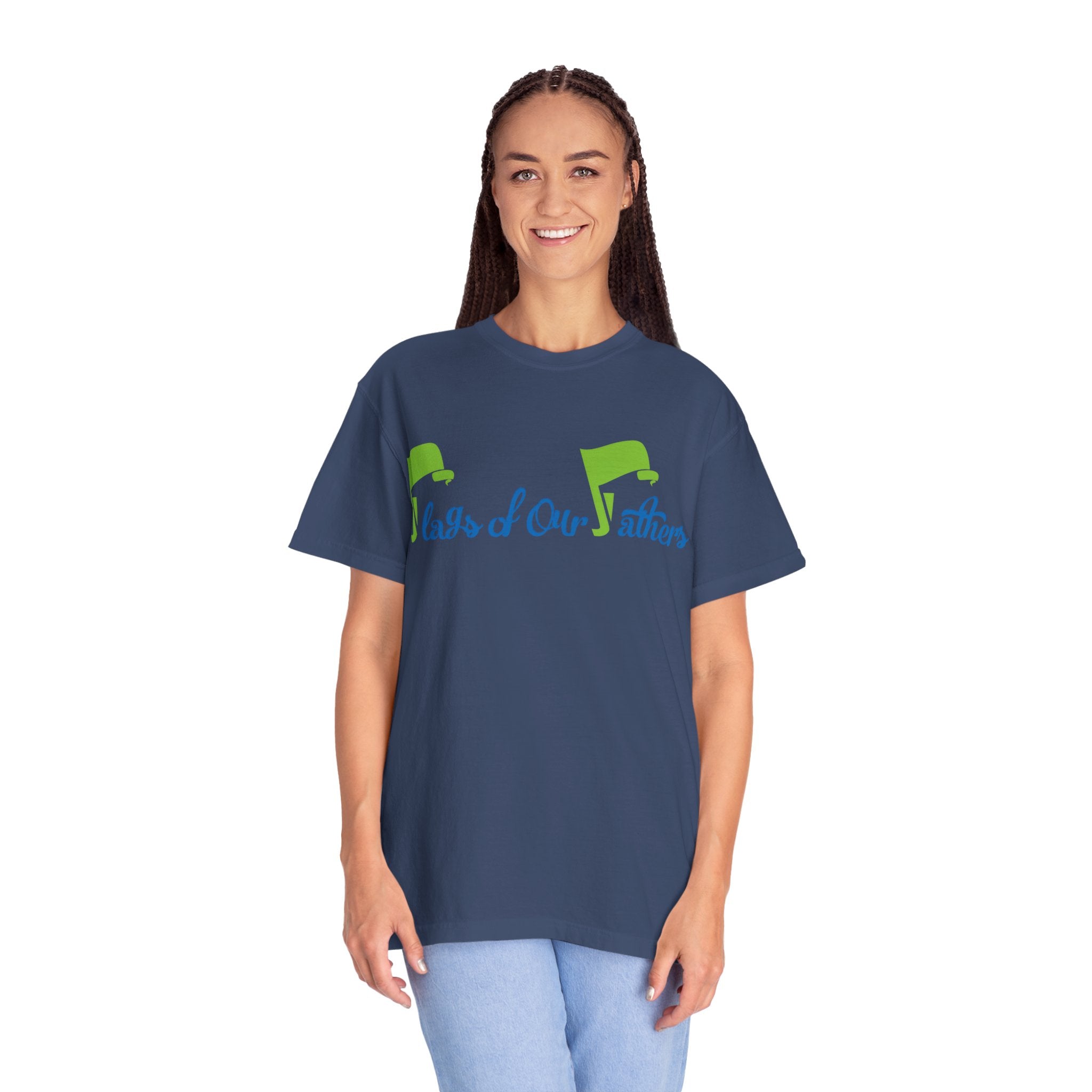 Flags of Our Father T-shirt - Blue Green