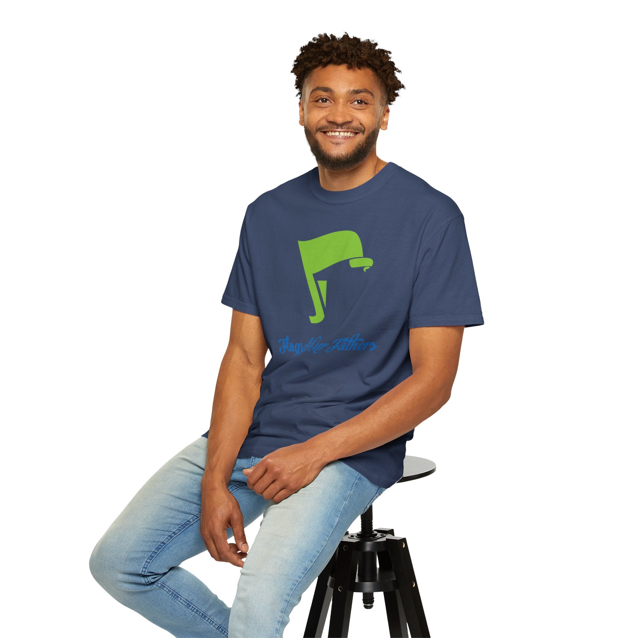 Flags of Our Father Graphic Tee - Blue Green